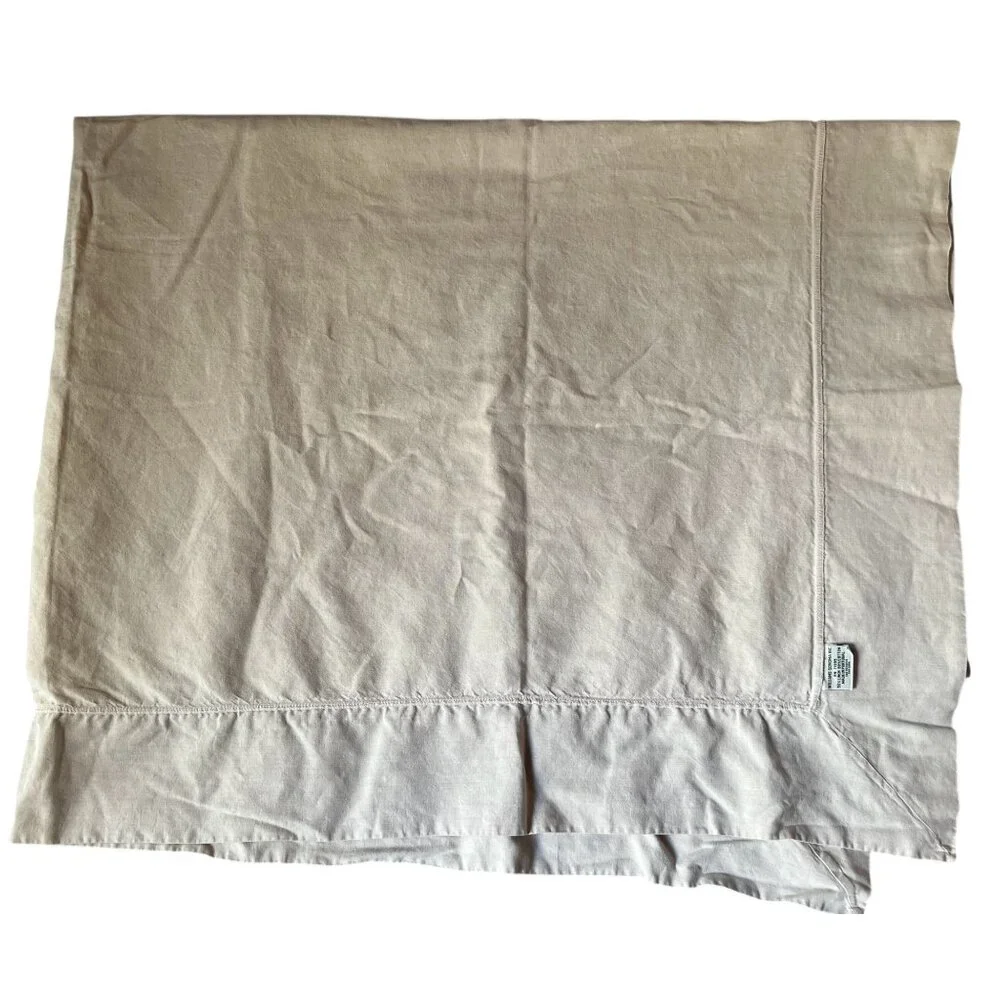 Williams Sonoma Tablecloth Beige Linen Cotton Blend 4.75